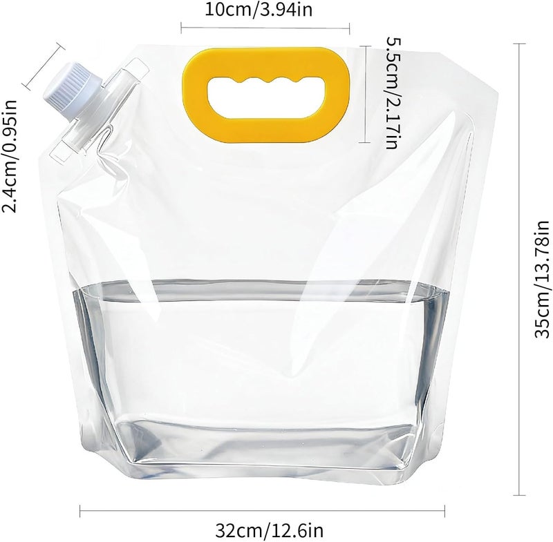 NexLevVac Collapsible Water Container Bag 8Pcs 1.3 Gallon, Freezable Plastic Foldable water Pouch Bag with Handles,Leak-Proof Plastic Storage Jug for Outdoor Sport Camping Emergency Survival - Image 2